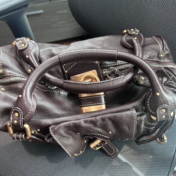 CHLOE Paddington Rare Early Model Chocolate Brown Leather Satchel Handbag - Picture 2 of 15